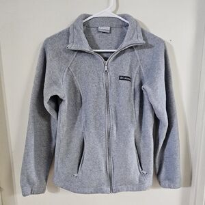 Columbia Grey Full-Zip Fleece Hoodie